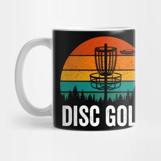 Funny Disc Golf Player Retro Vintage Mug